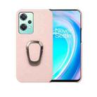 For OnePlus Nord CE 2 Lite 5G Ring Holder Litchi Texture Genuine Leather Phone Case(Pink) - 1