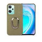 For OnePlus Nord CE 2 Lite 5G Ring Holder Litchi Texture Genuine Leather Phone Case(Green) - 1