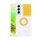 For Samsung Galaxy S23+ 5G Sliding Camshield TPU Phone Case with Ring Holder(Yellow) - 1