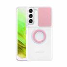 For Samsung Galaxy S23+ 5G Sliding Camshield TPU Phone Case with Ring Holder(Pink) - 1