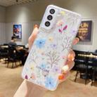 For Samsung Galaxy A32 4G Fresh Small Floral Epoxy TPU Phone Case(Blue Flowers 5) - 1