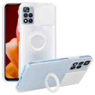 For Xiaomi Redmi 10C Global Sliding Camshield TPU Phone Case with Ring Holder(White) - 1