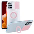 For Xiaomi Redmi 10C Global Sliding Camshield TPU Phone Case with Ring Holder(Pink) - 1