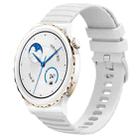 For Huawei Watch GT3 Pro 43mm 20mm Wavy Dot Pattern Solid Color Silicone Watch Band(White) - 1