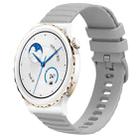 For Huawei Watch GT3 Pro 43mm 20mm Wavy Dot Pattern Solid Color Silicone Watch Band(Grey) - 1