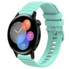 For Huawei Watch GT3 42mm 20mm Wavy Dot Pattern Solid Color Silicone Watch Band(Teal) - 1