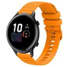 For Honor Magic Watch2 42mm 20mm Wavy Dot Pattern Solid Color Silicone Watch Band(Yellow) - 1