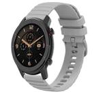 For Amazfit GTR 42MM 20mm Wavy Dot Pattern Solid Color Silicone Watch Band(Grey) - 1