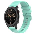 For Amazfit GTR 42MM 20mm Wavy Dot Pattern Solid Color Silicone Watch Band(Teal) - 1