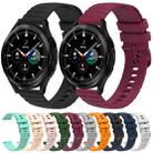 For Samsung  Galaxy Watch 4 Classic 46mm 20mm Wavy Dot Pattern Solid Color Silicone Watch Band(Grey) - 3