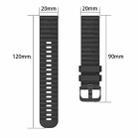 For Samsung  Galaxy Watch 4 Classic 46mm 20mm Wavy Dot Pattern Solid Color Silicone Watch Band(Grey) - 5