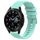 For Samsung  Galaxy Watch 4 Classic 46mm 20mm Wavy Dot Pattern Solid Color Silicone Watch Band(Teal) - 1