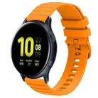 For Samsung Galaxy Watch Active 2 44mm 20mm Wavy Dot Pattern Solid Color Silicone Watch Band(Yellow) - 1