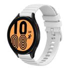 For Samsung Galaxy Watch 46mm 22mm Wavy Dot Pattern Solid Color Silicone Watch Band(White) - 1