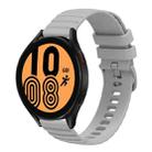 For Samsung Galaxy Watch 46mm 22mm Wavy Dot Pattern Solid Color Silicone Watch Band(Grey) - 1