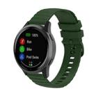 For Samsung Galaxy Watch 46mm 22mm Wavy Dot Pattern Solid Color Silicone Watch Band(Army Green) - 1