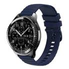 For Samsung Gear S3 Classic 22mm Wavy Dot Pattern Solid Color Silicone Watch Band(Navy Blue) - 1