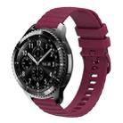 For Samsung Gear S3 Classic 22mm Wavy Dot Pattern Solid Color Silicone Watch Band(Wine Red) - 1