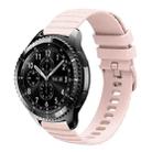 For Samsung Gear S3 Classic 22mm Wavy Dot Pattern Solid Color Silicone Watch Band(Pink) - 1
