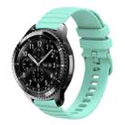 For Samsung Gear S3 Classic 22mm Wavy Dot Pattern Solid Color Silicone Watch Band(Teal) - 1