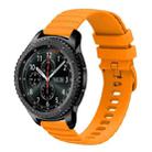 For Samsung Gear S3 Frontier 22mm Wavy Dot Pattern Solid Color Silicone Watch Band(Yellow) - 1