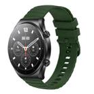 For Xiaomi MI Watch S1 Pro 22mm Wavy Dot Pattern Solid Color Silicone Watch Band(Army Green) - 1