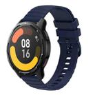 For Xiaomi MI Watch Color 2 22mm Wavy Dot Pattern Solid Color Silicone Watch Band(Navy Blue) - 1