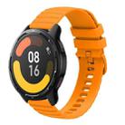 For Xiaomi MI Watch Color 2 22mm Wavy Dot Pattern Solid Color Silicone Watch Band(Yellow) - 1