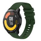 For Xiaomi MI Watch Color 2 22mm Wavy Dot Pattern Solid Color Silicone Watch Band(Army Green) - 1