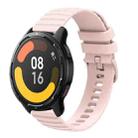 For Xiaomi MI Watch Color 2 22mm Wavy Dot Pattern Solid Color Silicone Watch Band(Pink) - 1