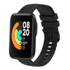 For Xiaomi MI Watch Sport 22mm Wavy Dot Pattern Solid Color Silicone Watch Band(Black) - 1