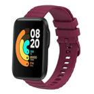 For Xiaomi MI Watch Sport 22mm Wavy Dot Pattern Solid Color Silicone Watch Band(Wine Red) - 1