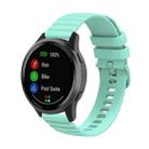 For Xiaomi MI Watch Color 22mm Wavy Dot Pattern Solid Color Silicone Watch Band(Teal) - 1