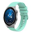 For Huawei Watch GT3 Pro 46mm 22mm Wavy Dot Pattern Solid Color Silicone Watch Band(Teal) - 1