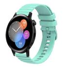 For Huawei Watch GT3 46mm 22mm Wavy Dot Pattern Solid Color Silicone Watch Band(Teal) - 1