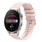 For Huawei Watch 3 Pro 22mm Wavy Dot Pattern Solid Color Silicone Watch Band(Pink) - 1