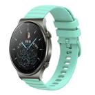 For Huawei GT2 Pro 22mm Wavy Dot Pattern Solid Color Silicone Watch Band(Teal) - 1