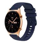 For Honor Watch GS 3 22mm Wavy Dot Pattern Solid Color Silicone Watch Band(Navy Blue) - 1