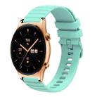 For Honor Watch GS 3 22mm Wavy Dot Pattern Solid Color Silicone Watch Band(Teal) - 1