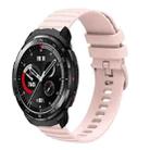 For Honor Watch GS Pro 22mm Wavy Dot Pattern Solid Color Silicone Watch Band(Pink) - 1