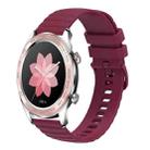 For Honor Watch Dream 22mm Wavy Dot Pattern Solid Color Silicone Watch Band(Wine Red) - 1