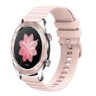 For Honor Watch Dream 22mm Wavy Dot Pattern Solid Color Silicone Watch Band(Pink) - 1