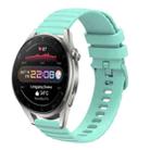 For Huawei Watch 3 Pro New 22mm Wavy Dot Pattern Solid Color Silicone Watch Band(Teal) - 1