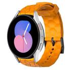 For Samsung Galaxy Watch 5 44mm 20mm Football Pattern Solid Color Silicone Watch Band(Yellow) - 1