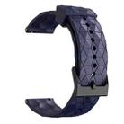 For Samsung Galaxy Watch 4 40mm 20mm Football Pattern Solid Color Silicone Watch Band(Navy Blue) - 2