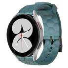 For Samsung Galaxy Watch 4 40mm 20mm Football Pattern Solid Color Silicone Watch Band(Rock Cyan) - 1