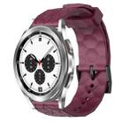 For Samsung  Galaxy Watch 4 Classic 42mm 20mm Football Pattern Solid Color Silicone Watch Band(Wine Red) - 1