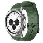For Samsung  Galaxy Watch 4 Classic 42mm 20mm Football Pattern Solid Color Silicone Watch Band(Army Green) - 1