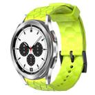 For Samsung  Galaxy Watch 4 Classic 42mm 20mm Football Pattern Solid Color Silicone Watch Band(Lime Green) - 1
