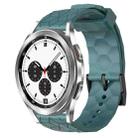 For Samsung  Galaxy Watch 4 Classic 42mm 20mm Football Pattern Solid Color Silicone Watch Band(Rock Cyan) - 1